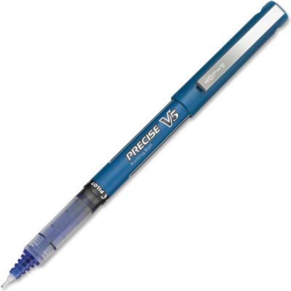 Pilot Pilot® Precise V5 Rolling Ball Pen, Non-Refillable, Extra Fine, 0.5mm, Blue Ink, Dozen 35335